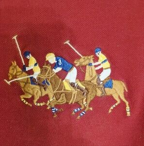 Maroon Classic Custom Slim Fit XXL Polo by Ralph Lauren Maroon Shirt.